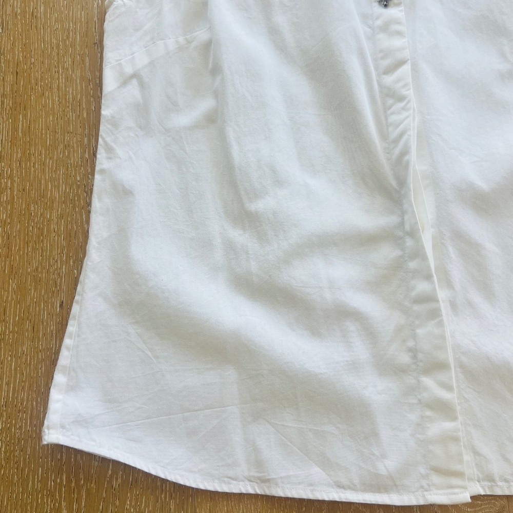 J. Crew Women's Sleeveless White Blouse Embellished Jewel Collar Size 12 - Picture 4 of 15